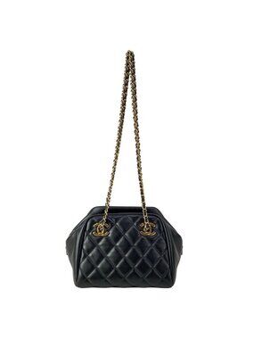 Chanel Shoulder Bag Small Black Lambskin